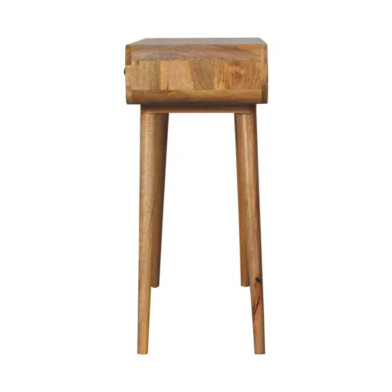 Buy Oak-ish Curved Hallway Table, 8 image