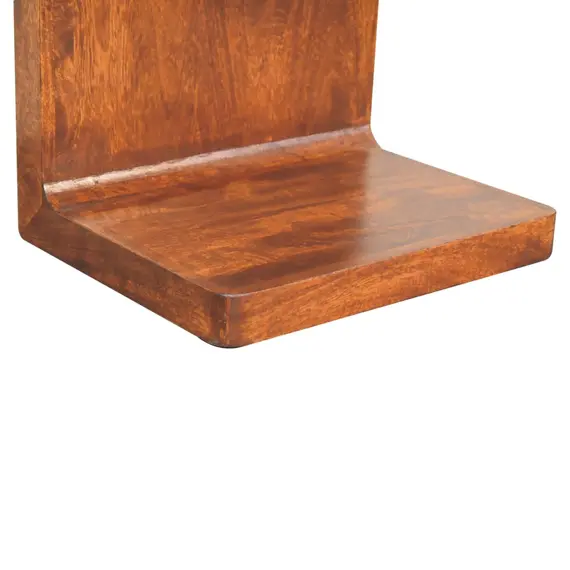 Buy Chestnut T-Bar Rounded Bedside, 7 image
