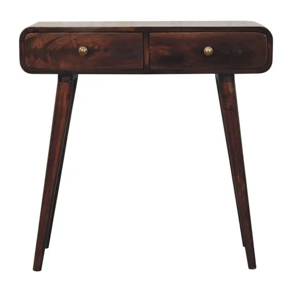 Buy California Walnut Curved Hallway Table