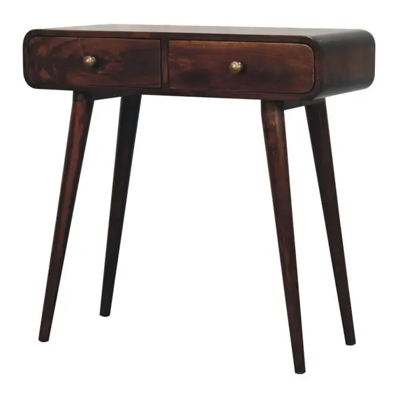 Buy California Walnut Curved Hallway Table, 3 image