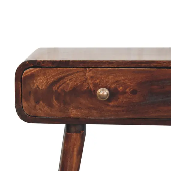 Buy California Walnut Curved Hallway Table, 4 image