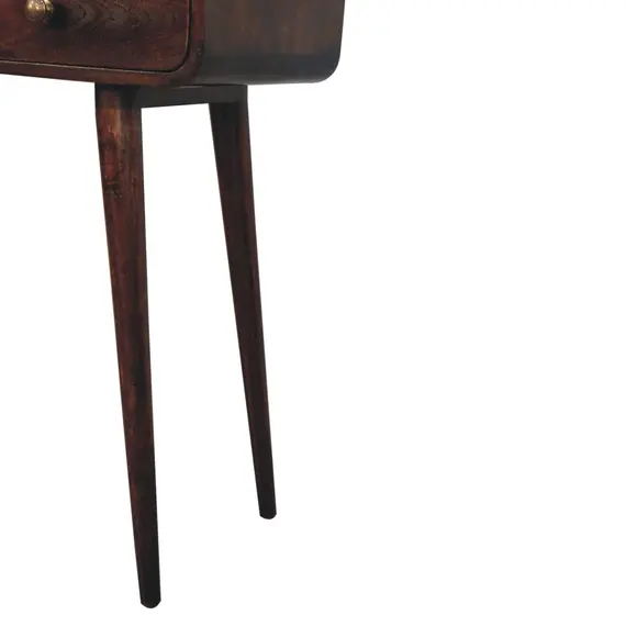 Buy California Walnut Curved Hallway Table, 7 image