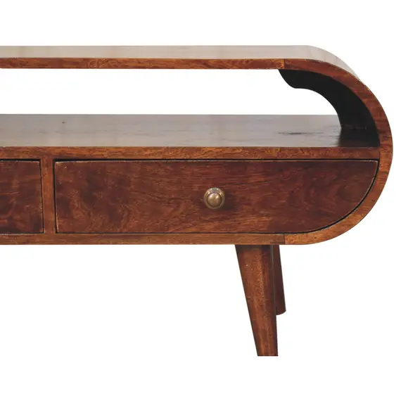 Buy California Walnut Circular TV Stand, 4 image