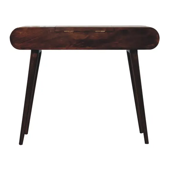 Buy California Walnut Dressing Table with Foldable Mirror, 10 image