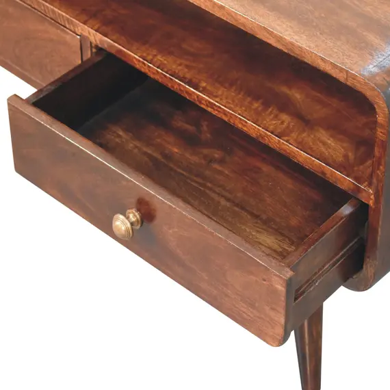 Buy Curved California Walnut Media Unit, 6 image