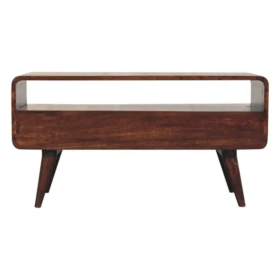 Buy Curved California Walnut Media Unit, 9 image