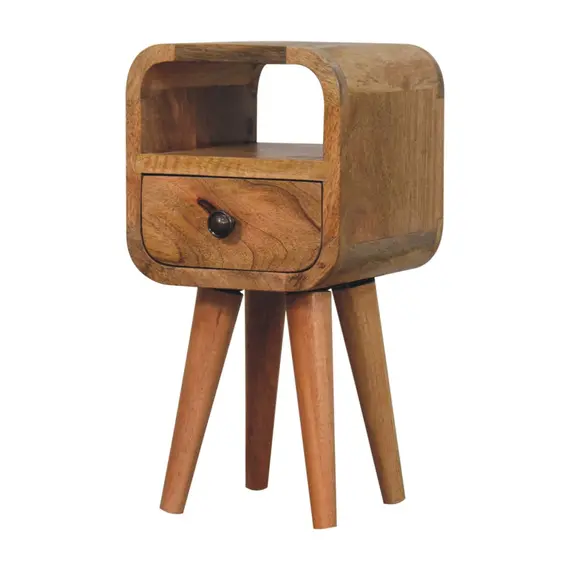 Buy Extra Mini Oakish Curve Open Slot Bedside, 3 image