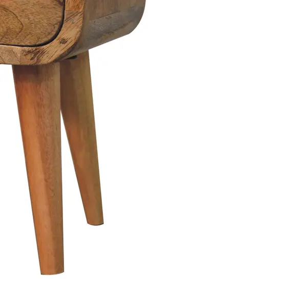 Buy Extra Mini Oakish Curve Open Slot Bedside, 7 image