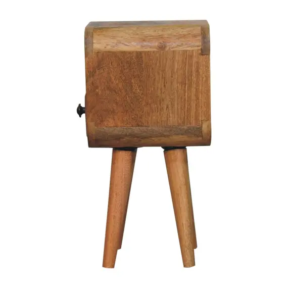 Buy Extra Mini Oakish Curve Open Slot Bedside, 8 image