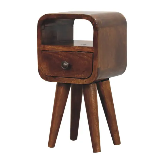Buy Extra Mini Chestnut Curve Open Slot Bedside, 2 image