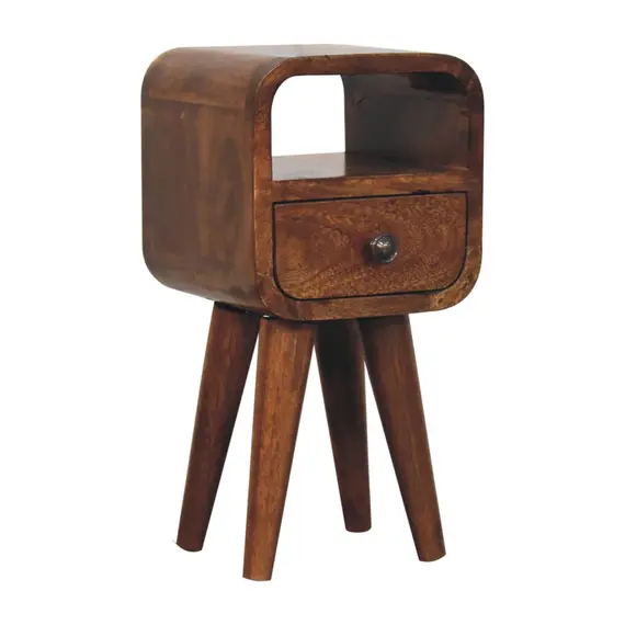 Buy Extra Mini Chestnut Curve Open Slot Bedside, 3 image