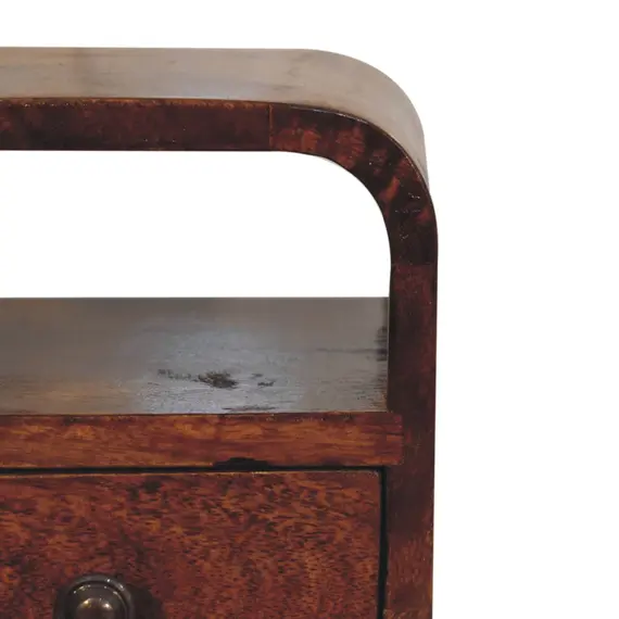 Buy Extra Mini Chestnut Curve Open Slot Bedside, 4 image