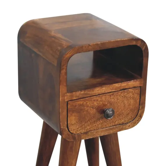Buy Extra Mini Chestnut Curve Open Slot Bedside, 5 image