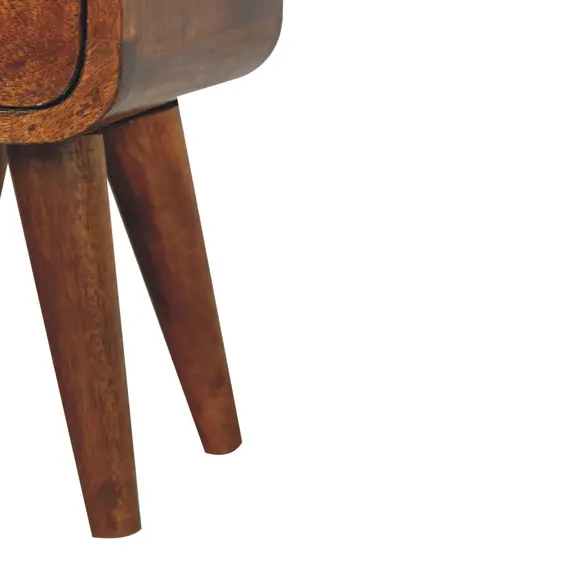 Buy Extra Mini Chestnut Curve Open Slot Bedside, 7 image