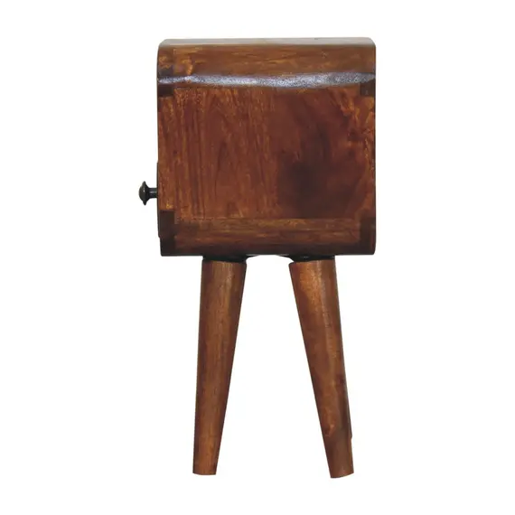 Buy Extra Mini Chestnut Curve Open Slot Bedside, 8 image