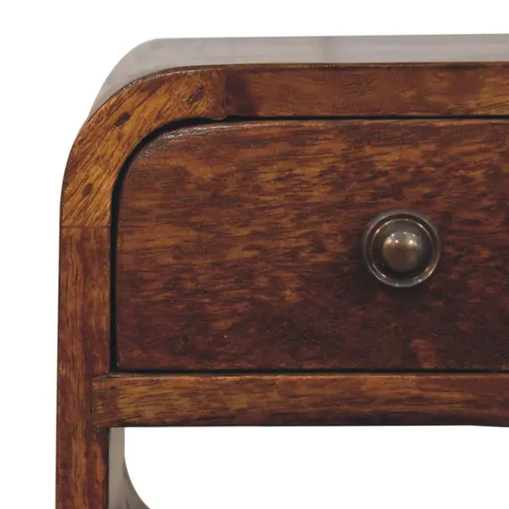 Buy Extra Mini Chestnut Curve Lower Bedside, 4 image