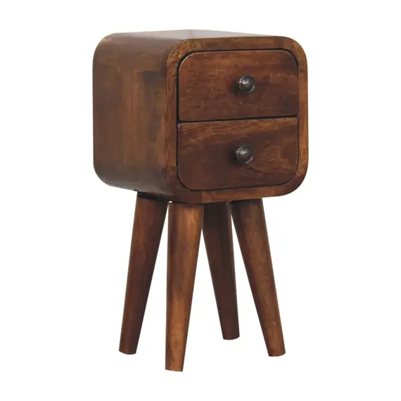 Buy Extra Mini Curved Chestnut Bedside, 3 image