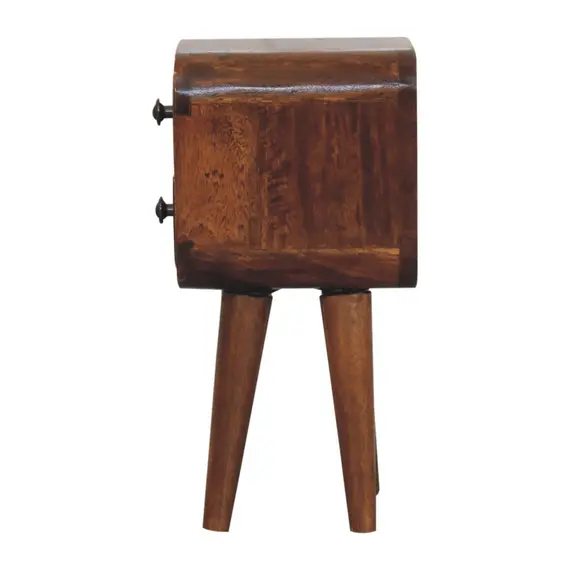 Buy Extra Mini Curved Chestnut Bedside, 8 image