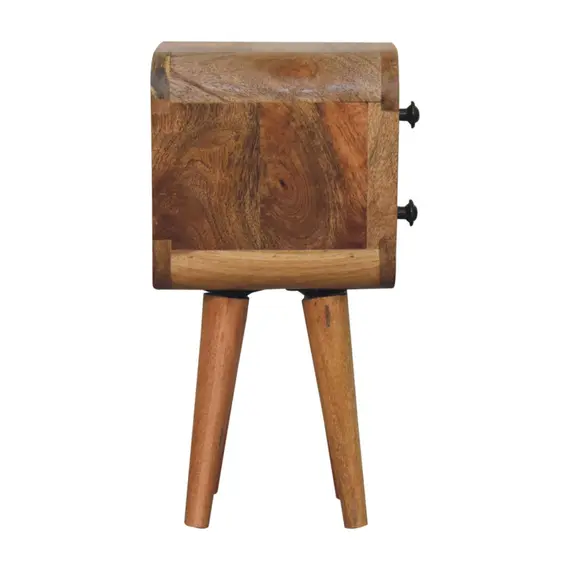 Buy Extra Mini Curved Oak-ish Bedside, 8 image