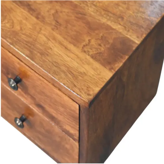 Buy Solis 2-Drawer Chestnut Wall Mounted Nightstand, 7 image
