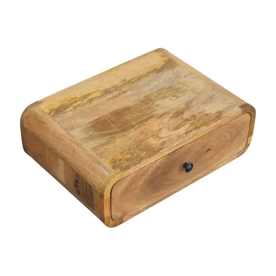 Buy Avora Wall-Mounted Oak-ish 1 Drawer Nightstand, 3 image