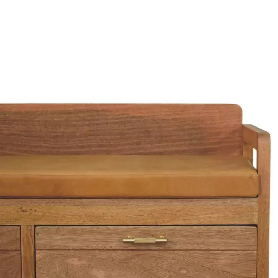 Buy Oxford Oak-ish 2 Drawer Storage Bench, 4 image