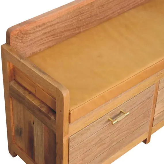 Buy Oxford Oak-ish 2 Drawer Storage Bench, 5 image