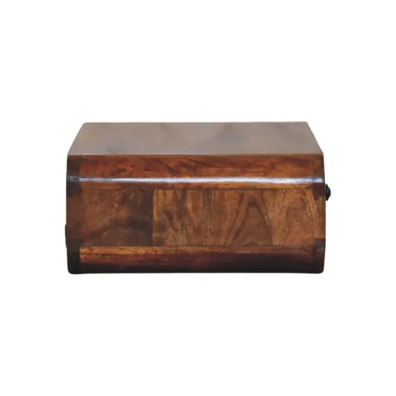 Buy Avora Wall-Mounted Chestnut 1 Drawer Nightstand, 7 image