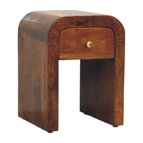 Buy Mini Darcy Chestnut Nightstand with Curved Edges, 2 image