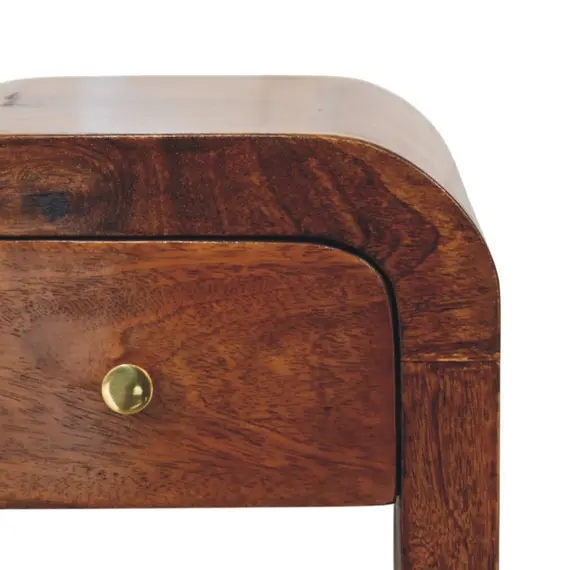 Buy Mini Darcy Chestnut Nightstand with Curved Edges, 3 image