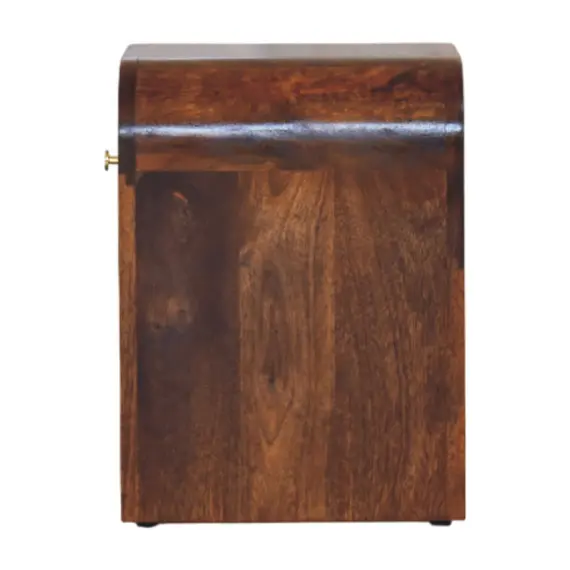 Buy Mini Darcy Chestnut Nightstand with Curved Edges, 7 image
