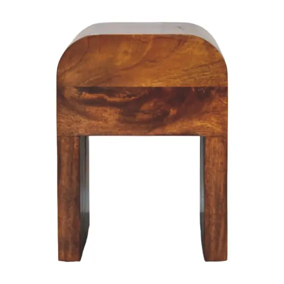 Buy Mini Darcy Chestnut Nightstand with Curved Edges, 8 image