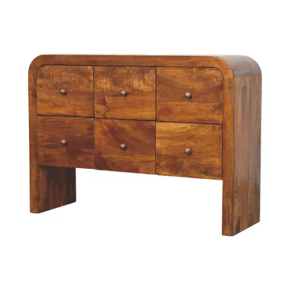 Buy Darcy 3 over 3 Drawer Chest in Chestnut Finish, 2 image