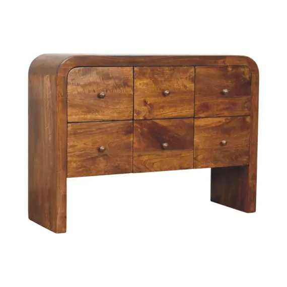 Buy Darcy 3 over 3 Drawer Chest in Chestnut Finish, 3 image