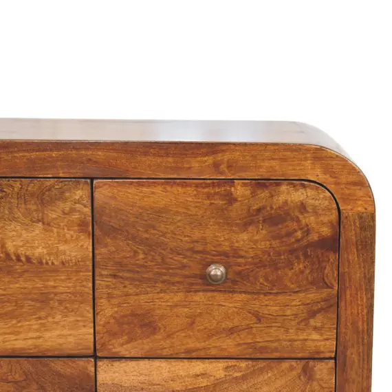 Buy Darcy 3 over 3 Drawer Chest in Chestnut Finish, 4 image