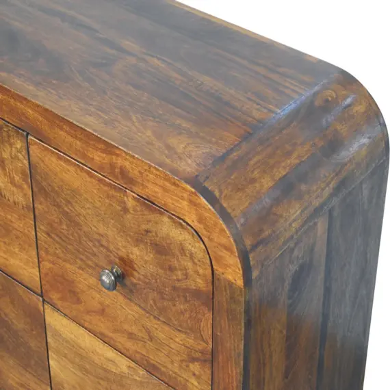 Buy Darcy 3 over 3 Drawer Chest in Chestnut Finish, 5 image