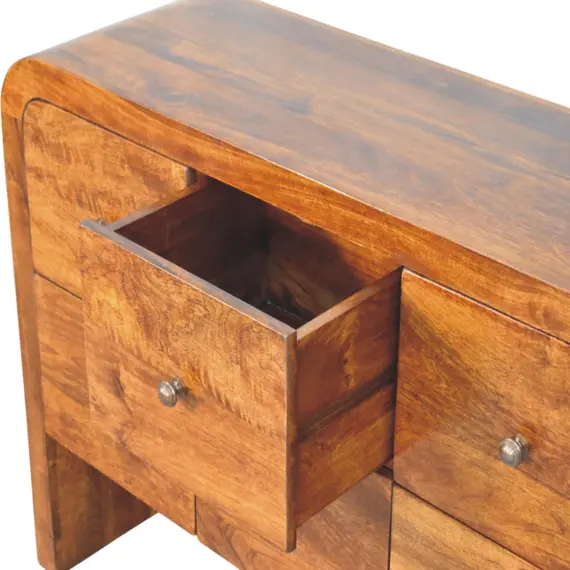 Buy Darcy 3 over 3 Drawer Chest in Chestnut Finish, 6 image