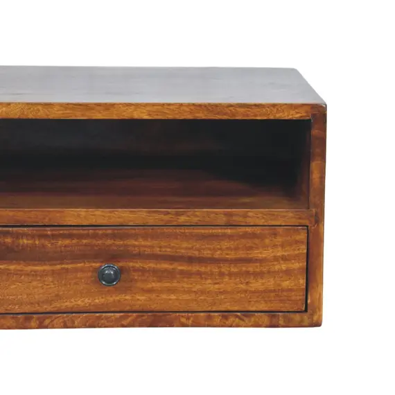 Buy Lunar 2 Drawer Chestnut Wall Mounted Media Unit, 3 image