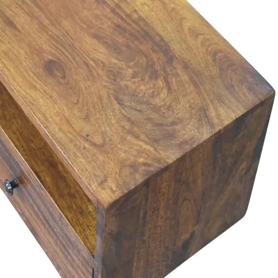 Buy Lunar 2 Drawer Chestnut Wall Mounted Media Unit, 5 image