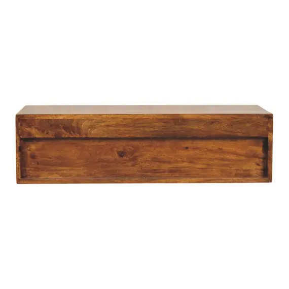 Buy Lunar 2 Drawer Chestnut Wall Mounted Media Unit, 8 image