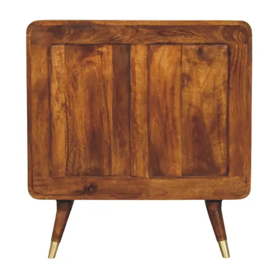 Buy Avora Brass Embossed 2 Door Chestnut Cabinet, 8 image