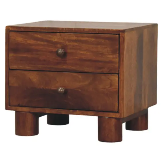 Buy Tula 2 Drawer Chestnut Nightstand