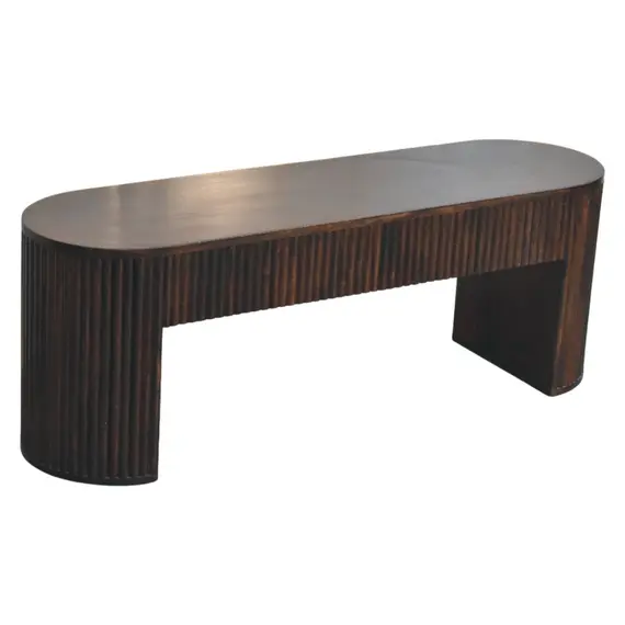 Buy Velvet Mocha Fluted Bench, 6 image