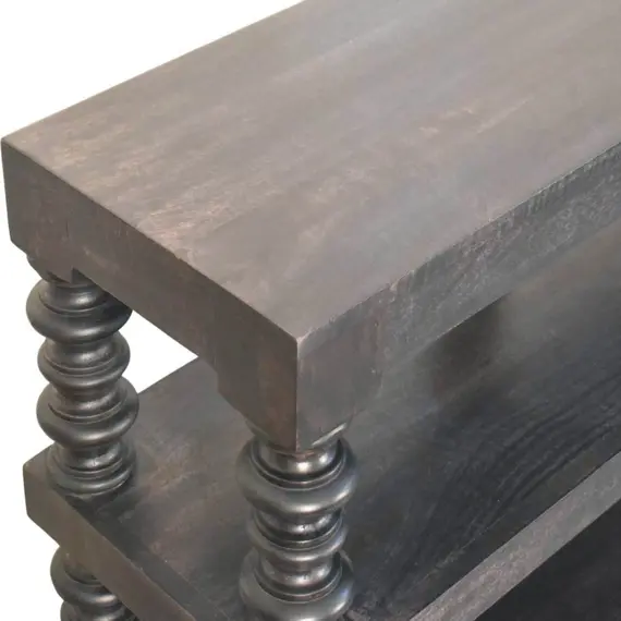 Buy Spindle Shelf Console in Carbon Ash, 4 image