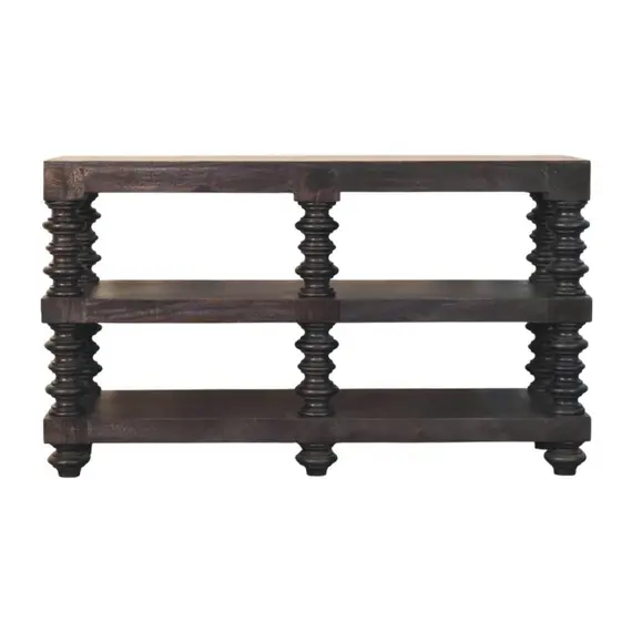 Buy Spindle Shelf Console in Carbon Ash, 7 image