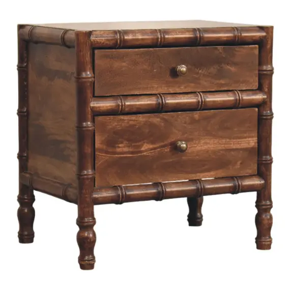 Buy Bamboo Frame Nightstand in Roasted Almond, 2 image