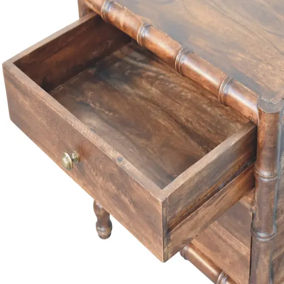 Buy Bamboo Frame Nightstand in Roasted Almond, 5 image