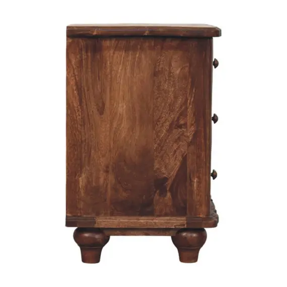 Buy Lume Roasted Panelled Bedside, 7 image