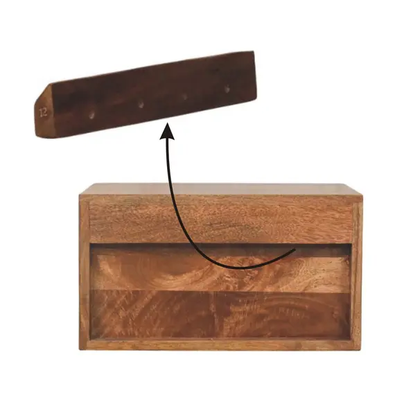 Buy Cadiz Carved Slot-Drawer Bedside, 9 image