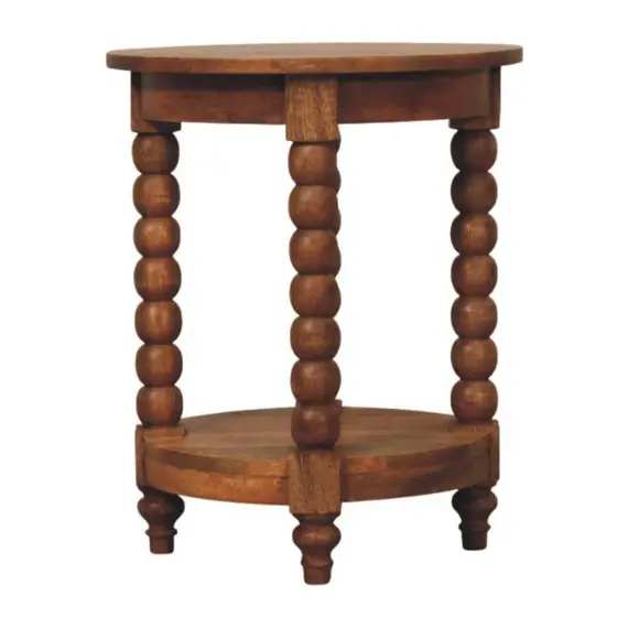 Buy Spindle Round Side Table, 8 image